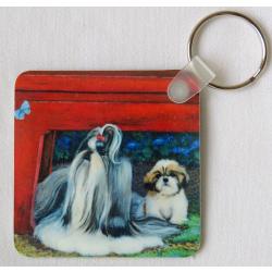 Shih Tzu 2 key ring - side 2